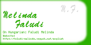 melinda faludi business card